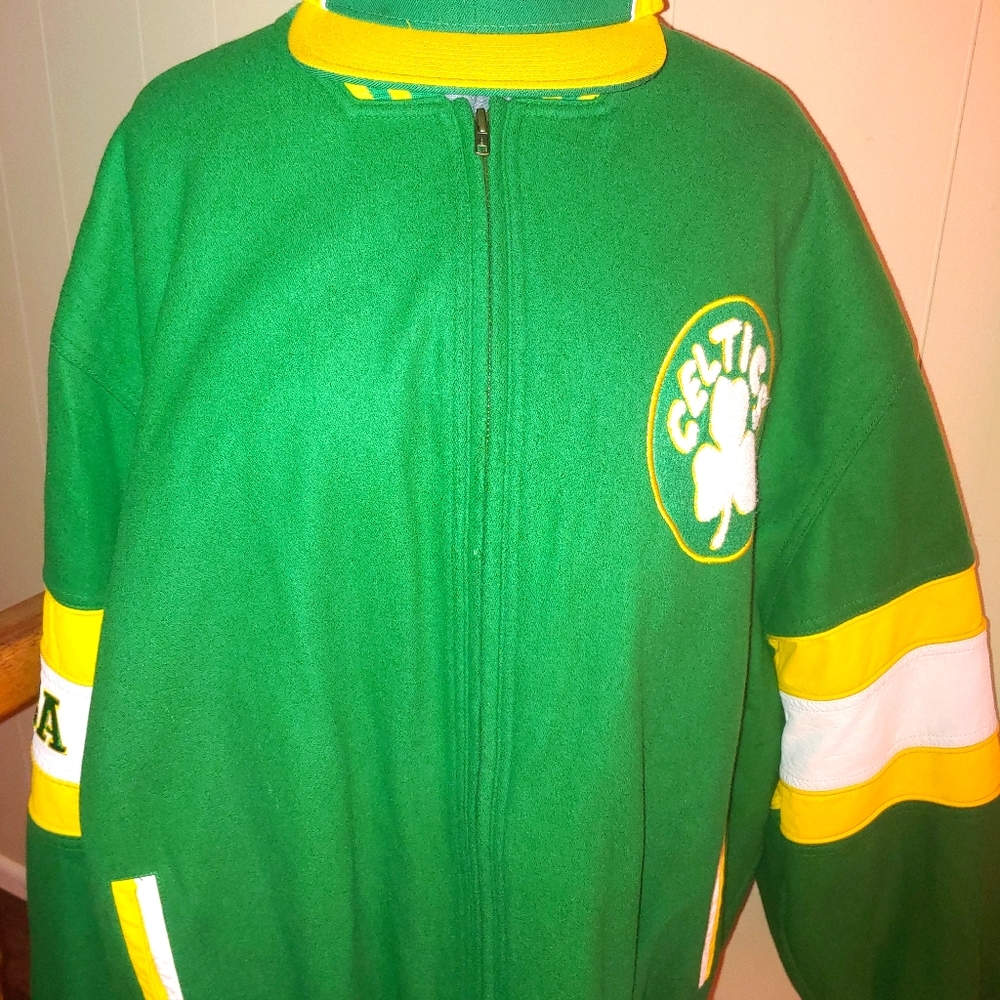 Authentic Celtics hardwood classics coat